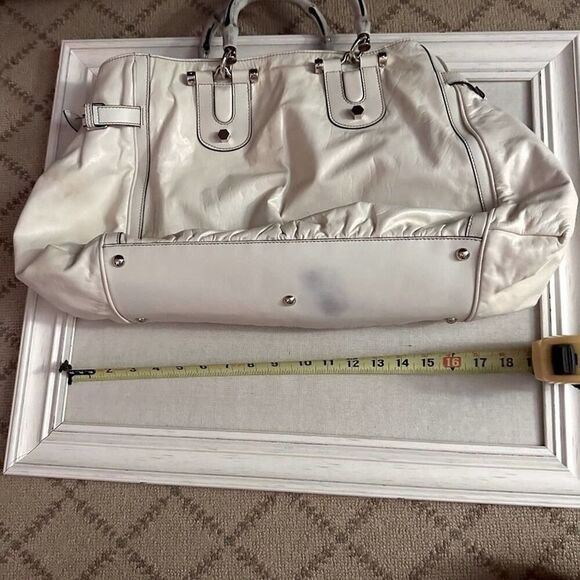 Vintage Gucci Pop Ivory leather tote bag with white bamboo handles - Picture 5 of 16